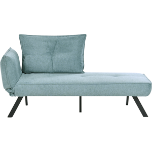 Beliani Left-Hand Chaise Lounge ROCAMADOUR Fabric Light Blue Beliani Left-Hand Chaise Lounge ROCAMADOUR Fabric Light Blue