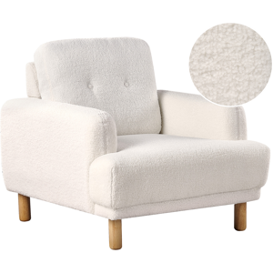 Beliani Model Tuve Retro Armchair - Durable Bouclé, Wooden Legs Beliani Model Tuve Retro Armchair - Durable Bouclé, Wooden Legs