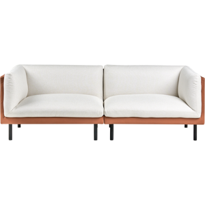 Beliani Sofa 3 Seater VORGOD Fabric Off-White Beliani Sofa 3 Seater VORGOD Fabric Off-White