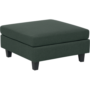 Beliani Ottoman Dark Green Polyester Upholstered Square - Ottoman Footstool Beliani Ottoman Dark Green Polyester Upholstered Square - Ottoman Footstool