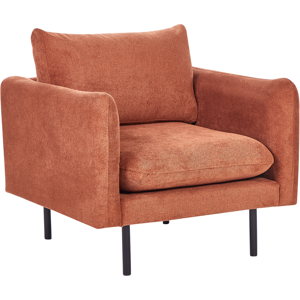 Beliani Armchair VINTERBRO Chenille Golden Brown Beliani Armchair VINTERBRO Chenille Golden Brown