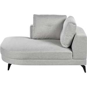 Beliani Chaise Longue MARUM Faux Linen Grey Beliani Chaise Longue MARUM Faux Linen Grey