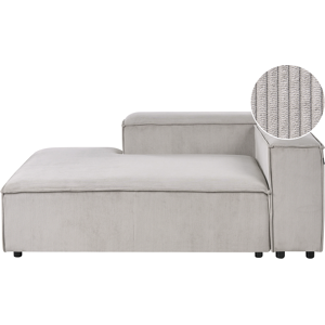 Beliani Right-Hand Chaise Lounge ARDAL Corduroy Taupe Beliani Right-Hand Chaise Lounge ARDAL Corduroy Taupe