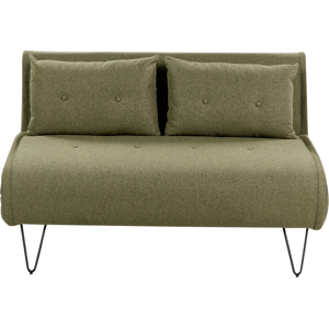 Beliani Sofa Bed 2 Seater VESTFOLD Fabric Olive Green Beliani Sofa Bed 2 Seater VESTFOLD Fabric Olive Green
