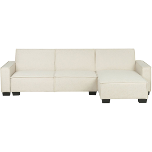 Beliani Corner Sofa Bed Beige Fabric - Corner Sofa Bed Beliani Corner Sofa Bed Beige Fabric - Corner Sofa Bed