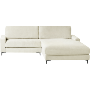 Beliani Off-White Corner Sofa MALOY - 3 Seater, Modern Style, Black Legs Beliani Off-White Corner Sofa MALOY - 3 Seater, Modern Style, Black Legs