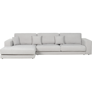 Beliani Lofoten Light Grey Fabric 4-Seater Corner Sofa - Sofa Beliani Lofoten Light Grey Fabric 4-Seater Corner Sofa - Sofa
