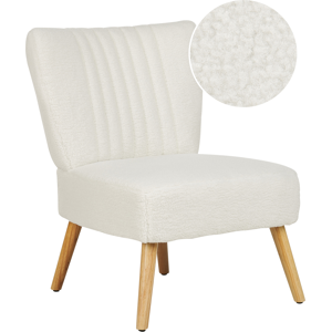 Beliani Armchair VAASA Boucle White Beliani Armchair VAASA Boucle White