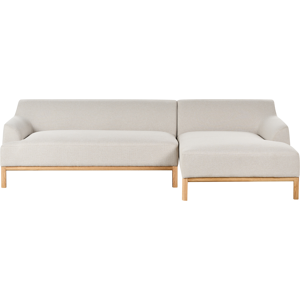 Beliani Sofa - Left Beige Linen - Corner Sofa Beliani Sofa - Left Beige Linen - Corner Sofa