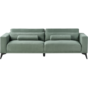 Beliani Sofa Adjustable Backrest Scandinavian Green 3-Seater Beliani Sofa Adjustable Backrest Scandinavian Green 3-Seater