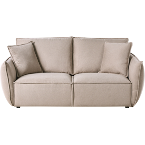 Beliani Sofa 3 Seater KUNES Fabric Taupe Beliani Sofa 3 Seater KUNES Fabric Taupe