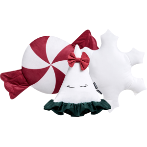 Beliani Set of 3 Decorative Cushions NOELNEST Velvet 30 x 35 cm 40 x 40 cm Multicolour C Beliani Set of 3 Decorative Cushions NOELNEST Velvet 30 x 35 cm 40 x 40 cm Multicolour C