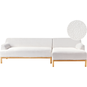 Beliani Sofa - Left Corner Bouclé White Cream - Sofa Beliani Sofa - Left Corner Bouclé White Cream - Sofa