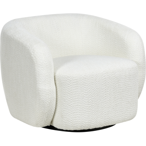 Beliani Swivel Armchair TORE Fabric Off-White Beliani Swivel Armchair TORE Fabric Off-White