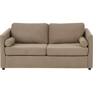 Beliani Sofa Bed INKOO Fabric Brown Beliani Sofa Bed INKOO Fabric Brown