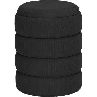 URBN Living - Round Velvet Ottoman - Dark Grey - Ottoman URBN Living - Round Velvet Ottoman - Dark Grey - Ottoman