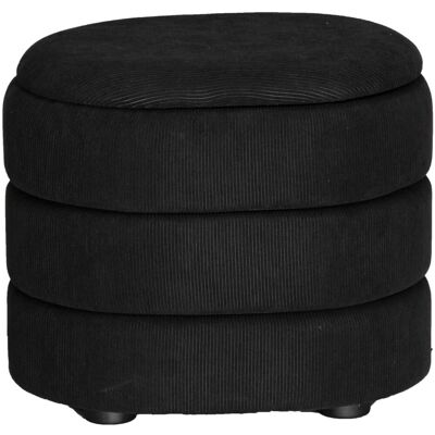 URBN Living - Oval Black - Soft Velvet Ottoman URBN Living - Oval Black - Soft Velvet Ottoman