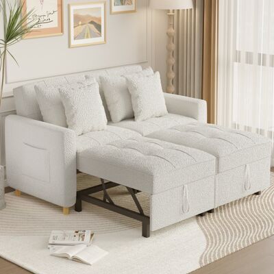 YODOLLA Teddy Fleece 3-in-1 Pull Out Sofa Bed Double Sleeper Chair Bed YODOLLA Teddy Fleece 3-in-1 Pull Out Sofa Bed Double Sleeper Chair Bed