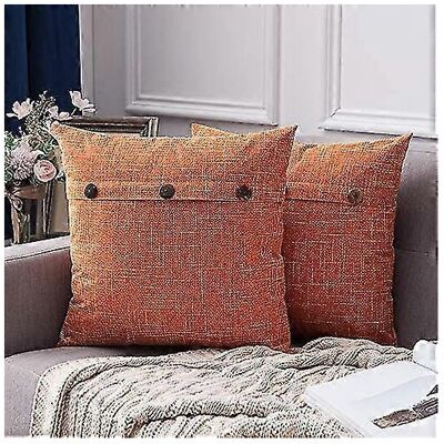 Unbranded (As show, One size) Set Of 2 Decorative Linen Throw Pillow Covers Cushion Case T Unbranded (As show, One size) Set Of 2 Decorative Linen Throw Pillow Covers Cushion Case T