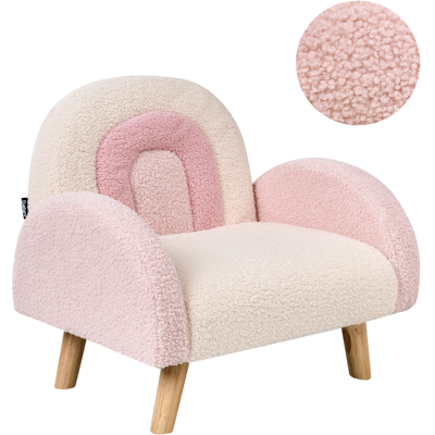 BELIANI Pink Rainbow Kids Armchair - Child's Room Decor BELIANI Pink Rainbow Kids Armchair - Child's Room Decor