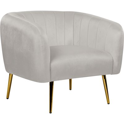 Beliani Armchair Light Grey Velvet - Glam Style - 62x72x85cm Beliani Armchair Light Grey Velvet - Glam Style - 62x72x85cm