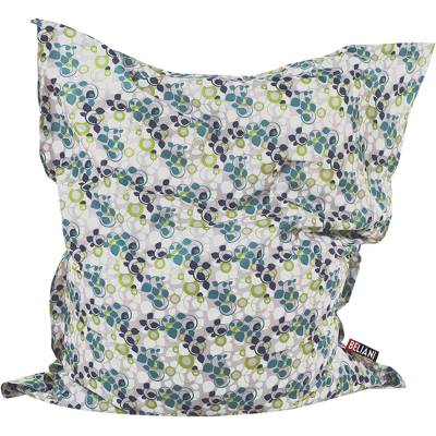 Beliani Large Multicolour Floral Leaf Pattern Nylon Bean Bag - Bean Bag Beliani Large Multicolour Floral Leaf Pattern Nylon Bean Bag - Bean Bag