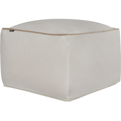Beliani Beige Velvet Square Pouffe - Pouffe Beliani Beige Velvet Square Pouffe - Pouffe
