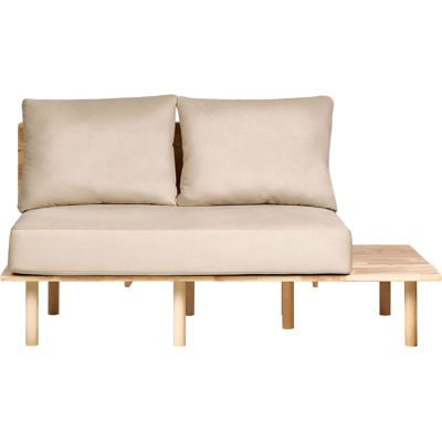 Beliani Sofa with Folding Table - Scandinavian Style for 2 Beliani Sofa with Folding Table - Scandinavian Style for 2