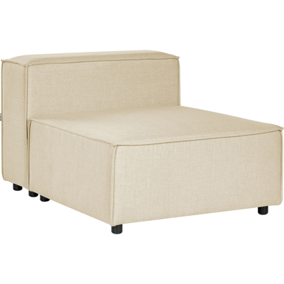 Beliani 1-Seat Modular Beige Linen Armchair - Living Room Furniture Beliani 1-Seat Modular Beige Linen Armchair - Living Room Furniture