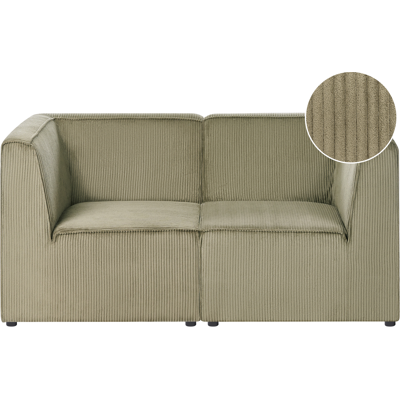 Beliani Modular 2 Seater Sofa Dark Green - Sofa Beliani Modular 2 Seater Sofa Dark Green - Sofa