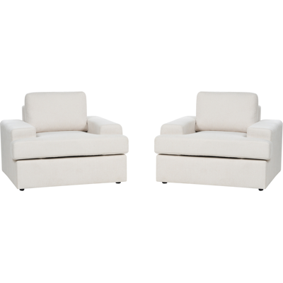 Beliani Armchair Light Beige - Set of 2 - Classic Living Room Furniture Beliani Armchair Light Beige - Set of 2 - Classic Living Room Furniture