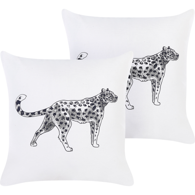 Beliani Cotton Animal Pattern Cushions - 2 pcs Beliani Cotton Animal Pattern Cushions - 2 pcs