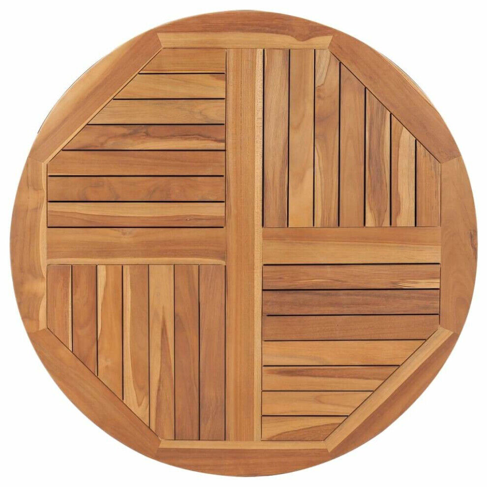 Simply Chosen 4u vidaXL Solid Teak Wood Table Top Round 90cm Wooden Replacement Dining Tops