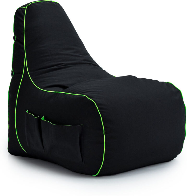 (Fel Magic Green) Game Over Kids Bean Bag Gaming Chair with Highback Video Gamer