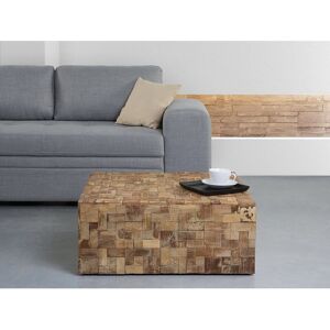 Beliani Coffee Table - Side table - Teak wood - 80x80 cm - GAMBO Beliani Coffee Table - Side table - Teak wood - 80x80 cm - GAMBO