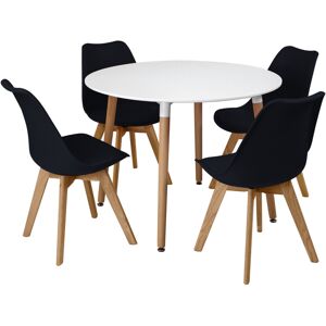 (Black) 5pc Charles Jacobs Beech Dining Set (Black) 5pc Charles Jacobs Beech Dining Set