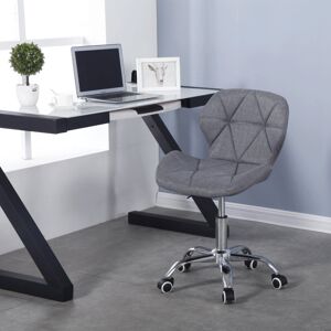 (Fabric Grey) Charles Jacobs Cushioned Swivel Office Chair (Fabric Grey) Charles Jacobs Cushioned Swivel Office Chair