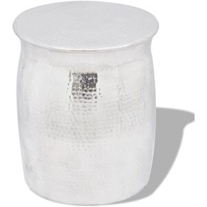 VidaXL Hammered Aluminium Stool Side Table Lamp Coffee Book Plant Stand End Bedside VidaXL Hammered Aluminium Stool Side Table Lamp Coffee Book Plant Stand End Bedside