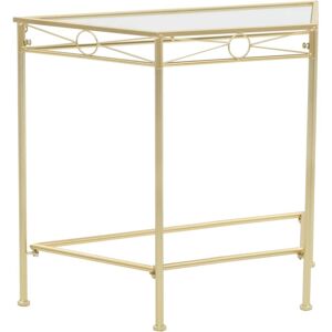 vidaXL Side Table Vintage Style Metal 87x34x73cm Gold Furniture Display Desk vidaXL Side Table Vintage Style Metal 87x34x73cm Gold Furniture Display Desk