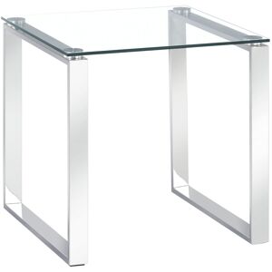 Charles Jacobs Tempered Glass End Table Coffee Side Stainless Lounge Living Room Charles Jacobs Tempered Glass End Table Coffee Side Stainless Lounge Living Room