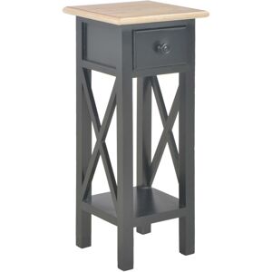 vidaXL 280059 Black Wooden Side Table - Storage & Nightstand vidaXL 280059 Black Wooden Side Table - Storage & Nightstand