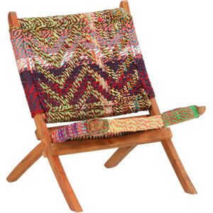 Unbranded vidaXL Folding Chindi Chair Multicolours Fabric Indian Styled Lounge Seat Unbranded vidaXL Folding Chindi Chair Multicolours Fabric Indian Styled Lounge Seat