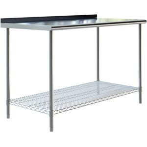 Living And Home (120*60*80cm/35mm Backsplash) Commercial Stainless Steel Kitchen Table Prep Work Living And Home (120*60*80cm/35mm Backsplash) Commercial Stainless Steel Kitchen Table Prep Work