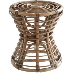 Premier Housewares Maka Grey Rattan Stool Premier Housewares Maka Grey Rattan Stool
