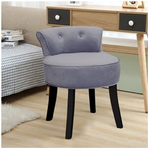 Living And Home (Light Grey) Velvet Dressing Table Chair Vanity Stool Piano Stools Living And Home (Light Grey) Velvet Dressing Table Chair Vanity Stool Piano Stools