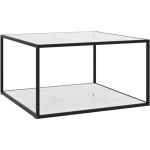 vidaXL Coffee Table Black White Glass 90x90x50 cm - Coffee Table vidaXL Coffee Table Black White Glass 90x90x50 cm - Coffee Table