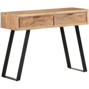vidaXL Solid Acacia Wood Console Table with Live Edges Accent Desk Living Room vidaXL Solid Acacia Wood Console Table with Live Edges Accent Desk Living Room