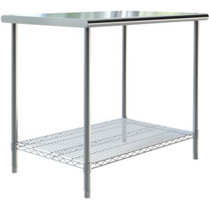 Living And Home (900*600*800cm) Commercial Stainless Steel Kitchen Table Prep Work Bench Worktop Living And Home (900*600*800cm) Commercial Stainless Steel Kitchen Table Prep Work Bench Worktop