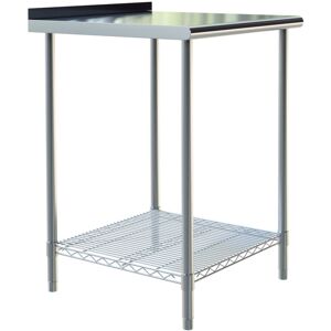 Living And Home (600*600*800cm/35mm Backsplash) Commercial Stainless Steel Kitchen Table Prep Wo Living And Home (600*600*800cm/35mm Backsplash) Commercial Stainless Steel Kitchen Table Prep Wo