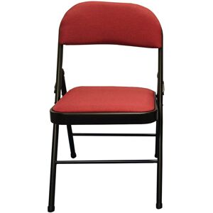 Unbranded (Steel Frame Folding Chair with Red Fabric Seat) Steel Frame Folding Chair with Unbranded (Steel Frame Folding Chair with Red Fabric Seat) Steel Frame Folding Chair with